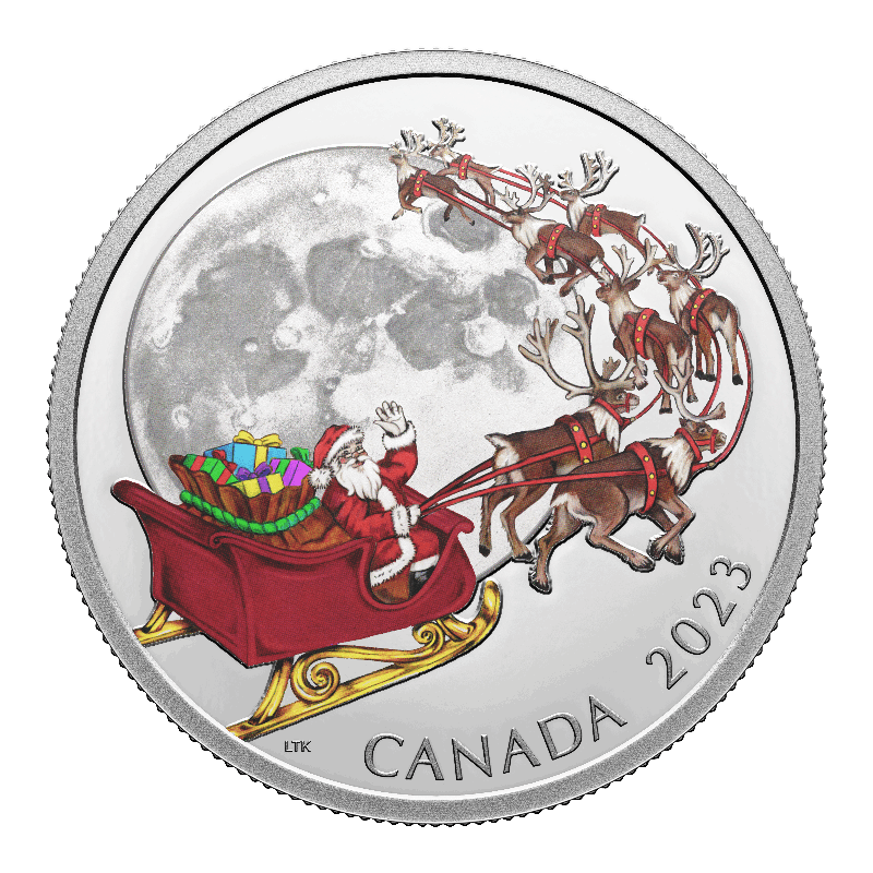 2023 1 oz The Magic of the Season Christmas Holiday Fine Silver Coin - Sprott Money Collectibles