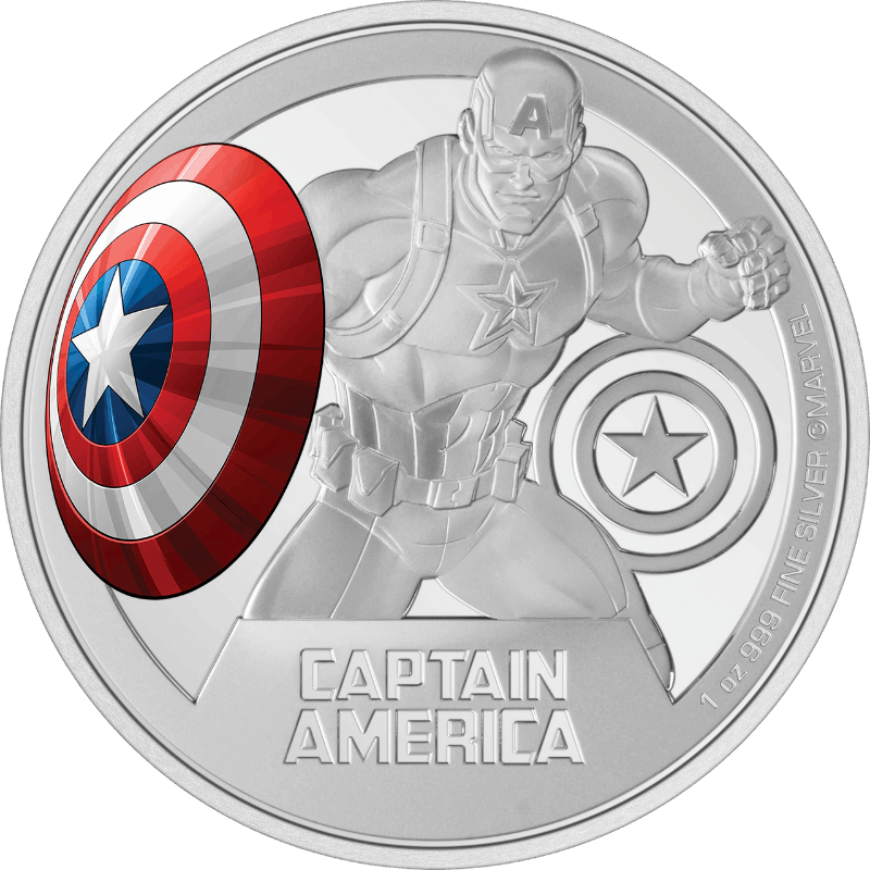2023 Captain America 1 oz Pure Silver Coin - Sprott Money Collectibles