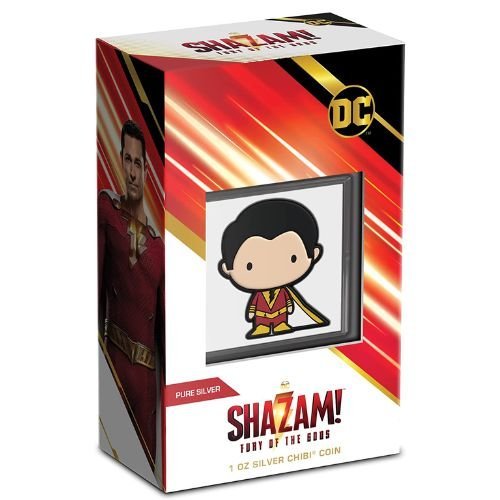 2023 Fury of The Gods Shazam 1 oz Pure Silver Chibi Coin - Sprott Money Collectibles