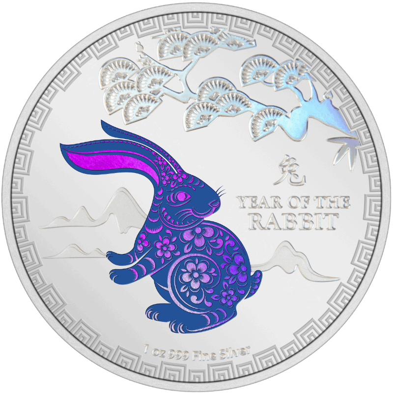 2023 Lunar Year of The Rabbit 1 oz Pure Silver Coin - Sprott Money Collectibles