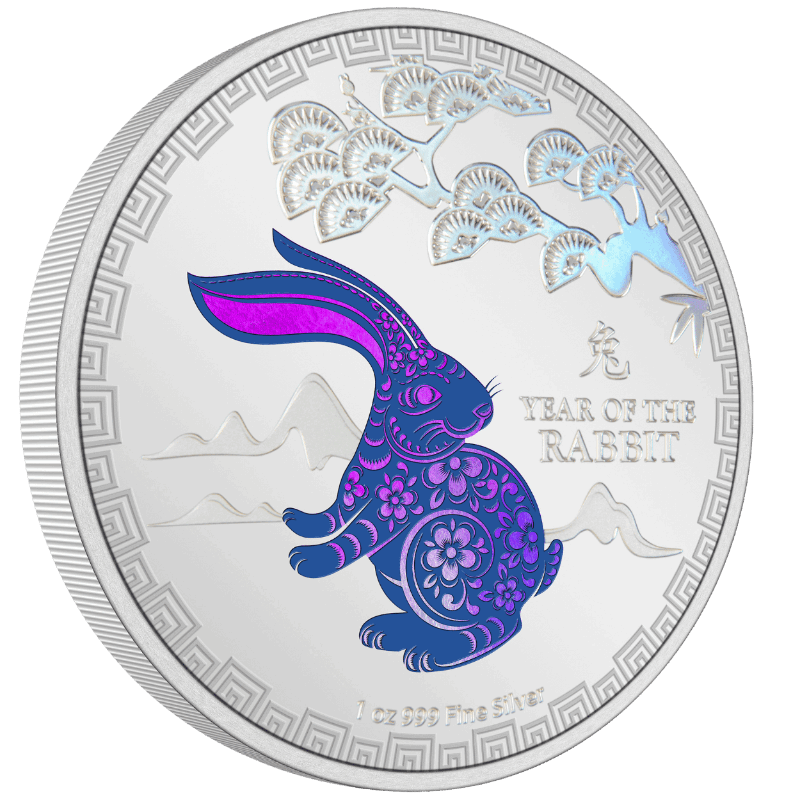 2023 Lunar Year of The Rabbit 1 oz Pure Silver Coin - Sprott Money Collectibles
