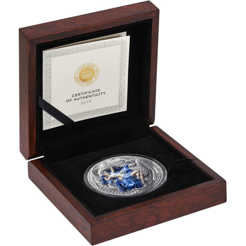 2023 Starburst Amphithere The Dragonology 2 oz Antique Finish Silver Coin - Sprott Money Collectibles