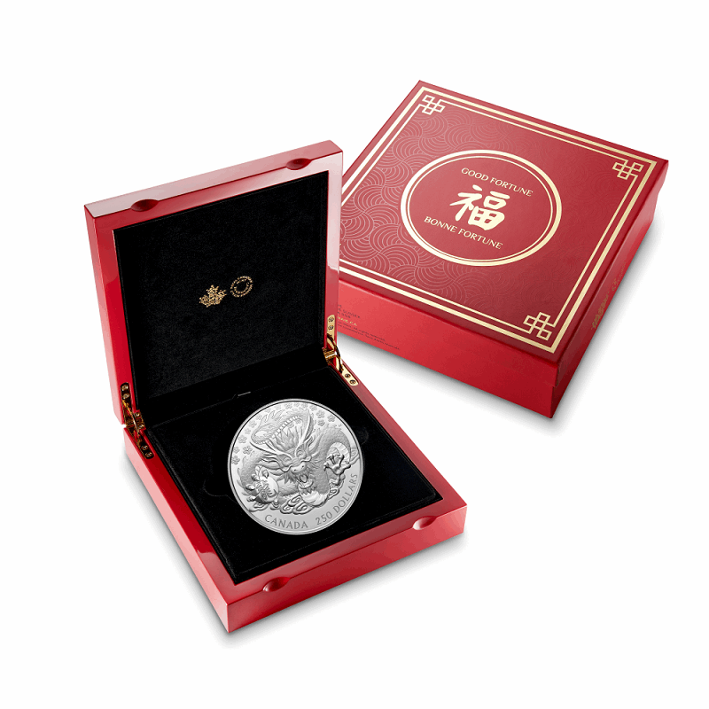 2024 1 Kilo Lunar Year of the Dragon Fine Silver Coin - Sprott Money Collectibles
