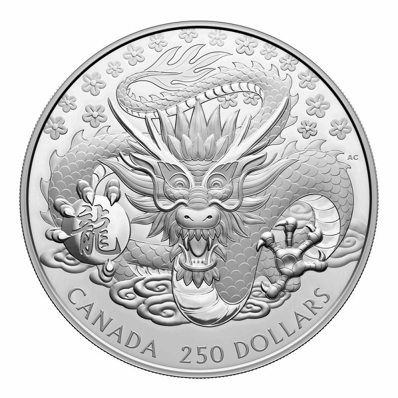 2024 1 Kilo Lunar Year of the Dragon Fine Silver Coin - Sprott Money Collectibles