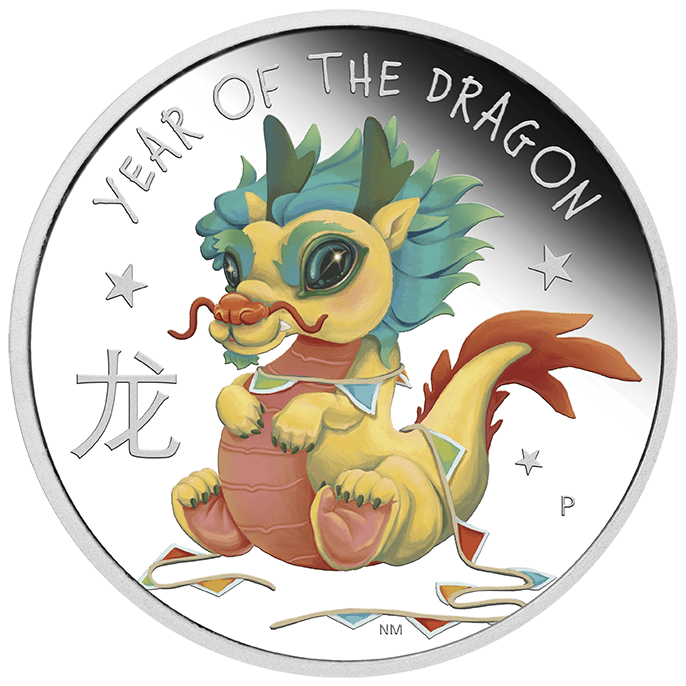 2024 Baby Dragon 1/2 oz Silver Proof Coloured Coin - Sprott Money Collectibles