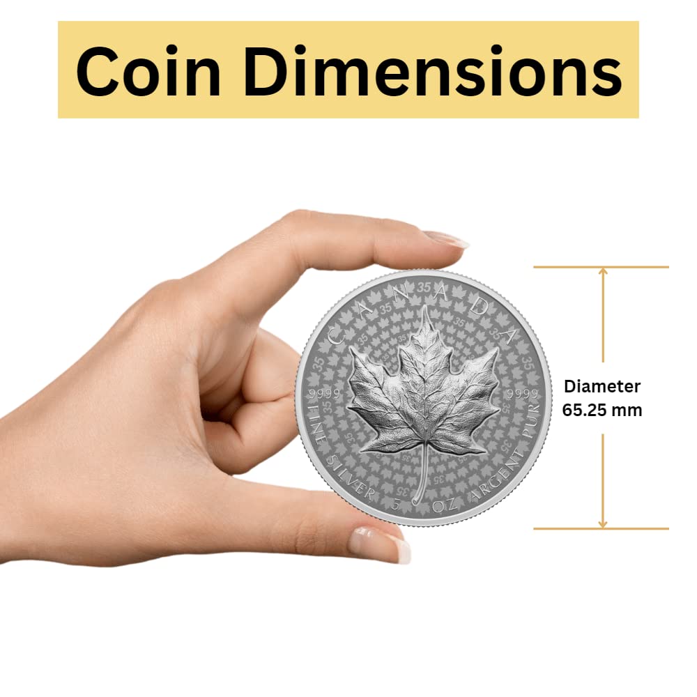 Sprott Money Collectibles - 2023 $50 Ultra High Relief SML 5 oz Fine Silver Coin - Royal Canadian Mint