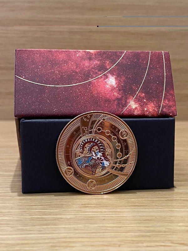 Capricorn Zodiac Sign Rose-Gold Plated Silver Coin - without Pendant and Certificate - Sprott Money Collectibles