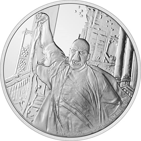 Harry Potter Classic Lord Voldemort 1 oz Pure Silver Coin - Sprott Money Collectibles