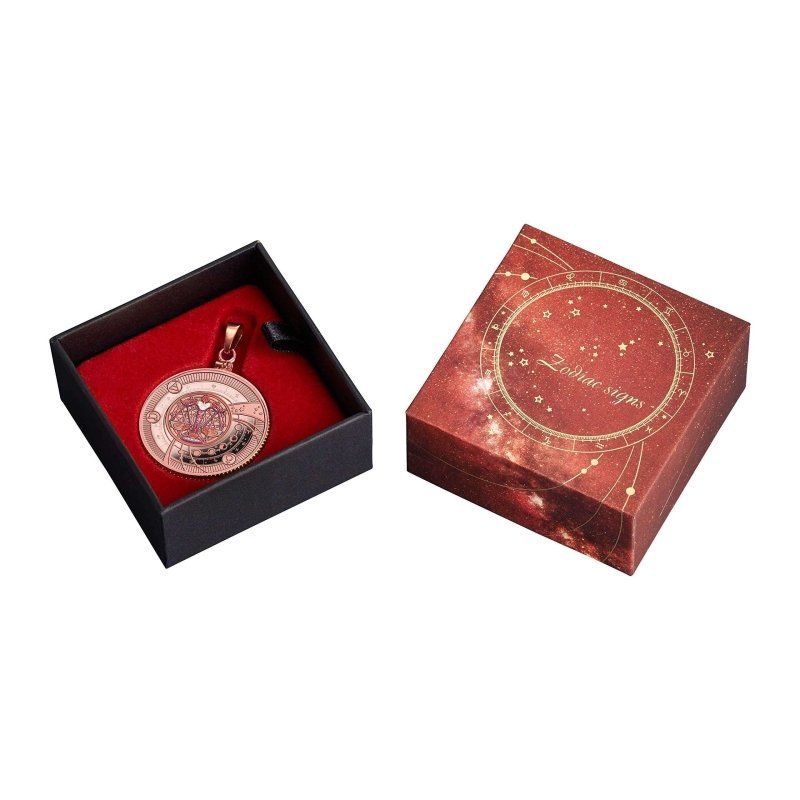 Libra Zodiac Sign Silver Rose-Gold Plated Coin / Pendant - Sprott Money Collectibles