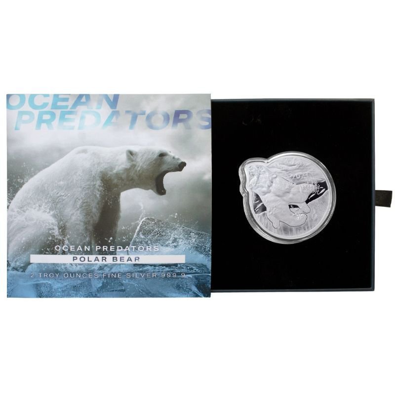 Ocean Predators Polar Bear Pure Silver Coin - Sprott Money Collectibles